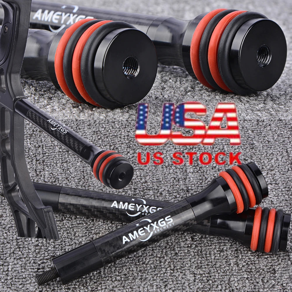 Archery 6/8/10/12 Inch Balance Bar Shock Absorber Rod CNC Stabilizer Carbon for Bow Hunting Shooting Bow Stabilizer Accessories