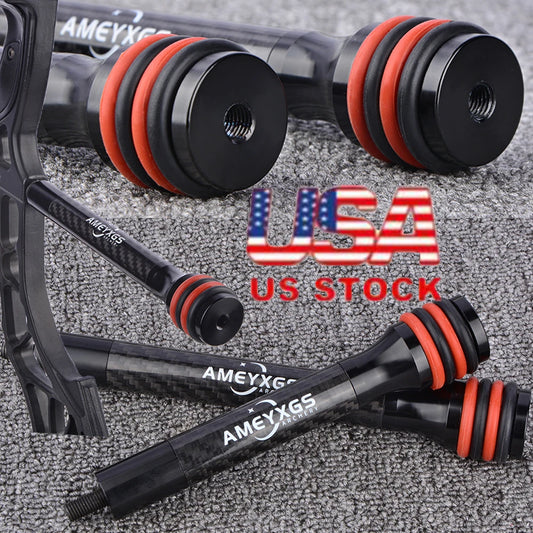 Archery 6/8/10/12 Inch Balance Bar Shock Absorber Rod CNC Stabilizer Carbon for Bow Hunting Shooting Bow Stabilizer Accessories