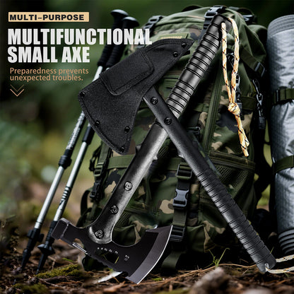 Multifunctional Outdoor Camping Hand Hatchet Two Styles Portable Wood Cutting Tool with Storage Sheath Backpacking Hiking Household Log Splitting Utility Tool Gift for Outdoor Enthusiasts