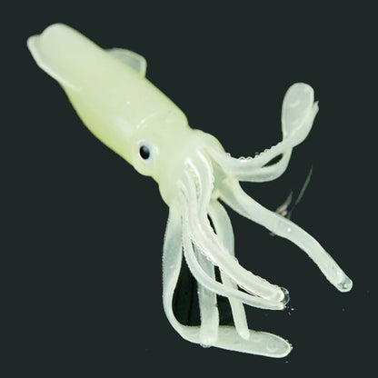 5Pcs 4.3 inch Glow Luminous Soft Squid Skirts Fishing Lure Baits