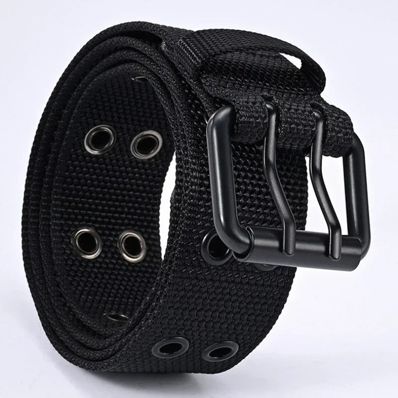 New Men Breathable Nylon Fabric Belt outdoor sport Belt Pin Buckle Trousers Jeans Belt