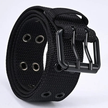 New Men Breathable Nylon Fabric Belt outdoor sport Belt Pin Buckle Trousers Jeans Belt