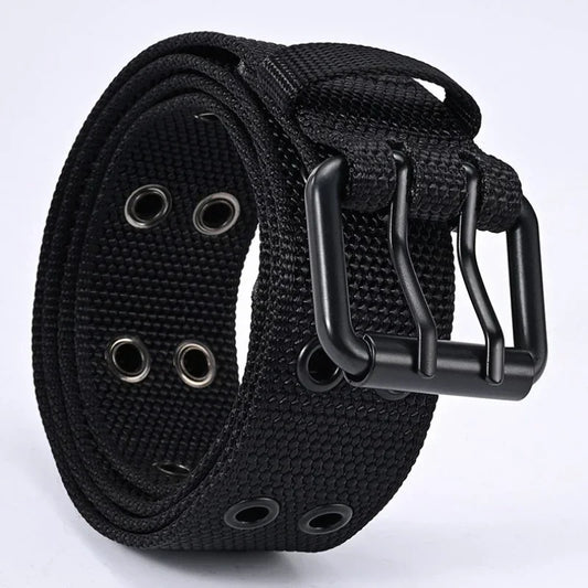New Men Breathable Nylon Fabric Belt outdoor sport Belt Pin Buckle Trousers Jeans Belt