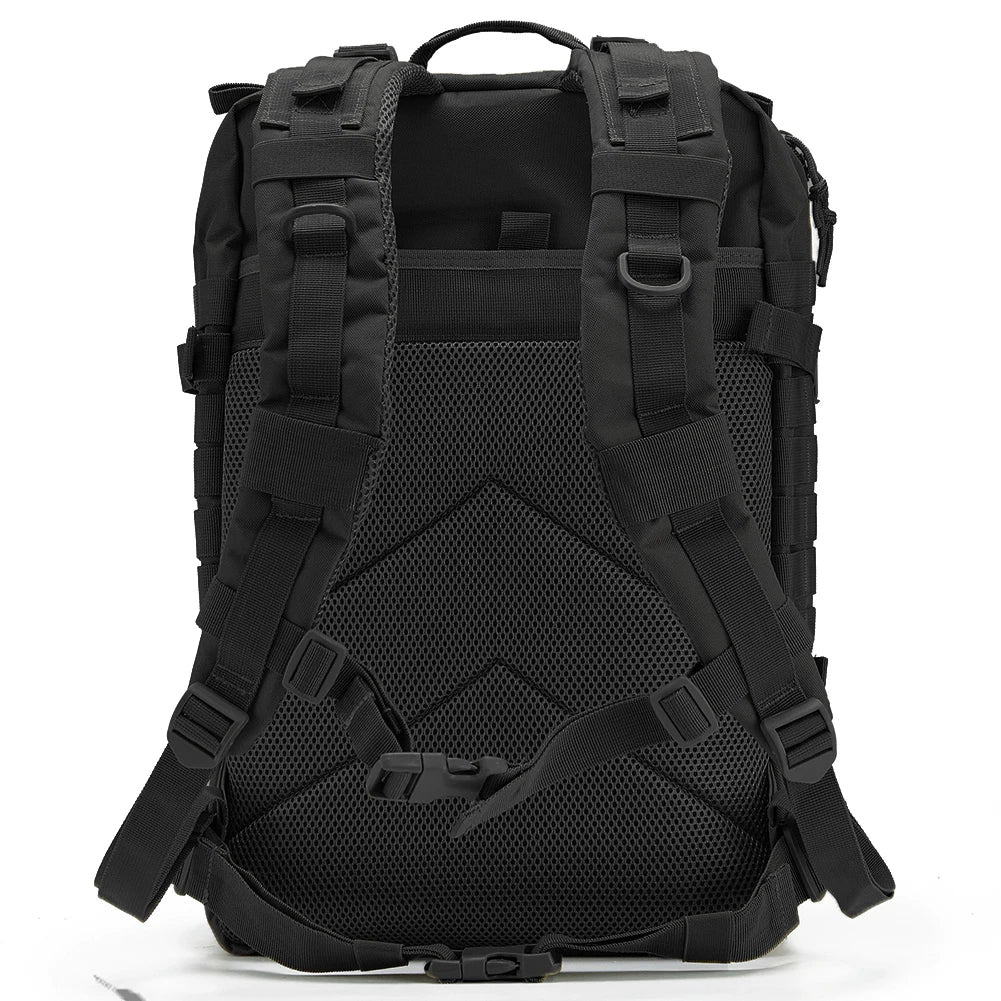 45L Tactical Fishing Backpack MOLLE System Large 3 Day Outdoor Hiking Hunting Rucksack Durable Travel Gear Bag For Men