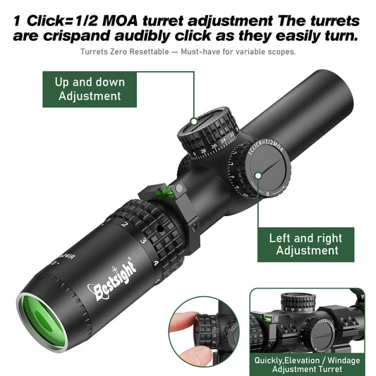 1-5x24 SFP LPVO Hunting Scope Tactical Optics Scope Hunting Sight Number Reticle Hunting