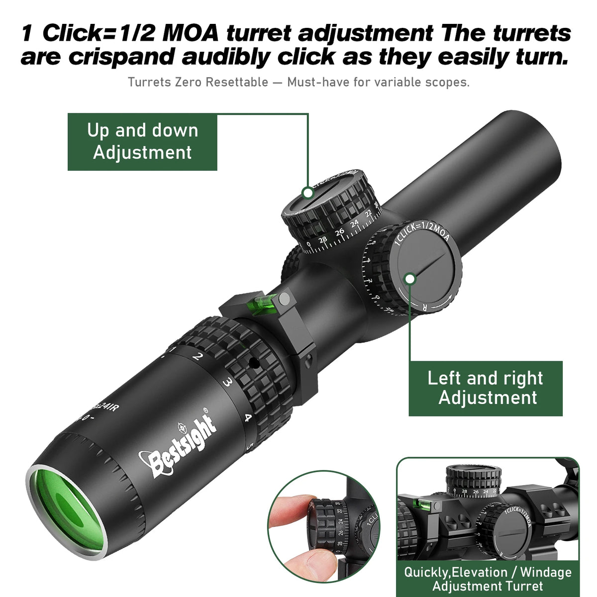1-5x24 SFP LPVO Hunting Scope Tactical Optics Scope Hunting Sight Number Reticle Hunting