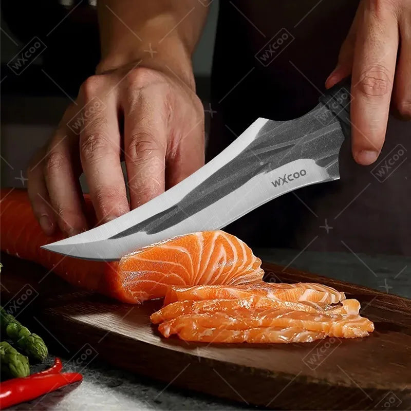 1SET Cooking Utensil Set Multifunction Stainless Steel Sharp Chef Boning Knife Nonstick Ergonomic Handle Gifts for Men