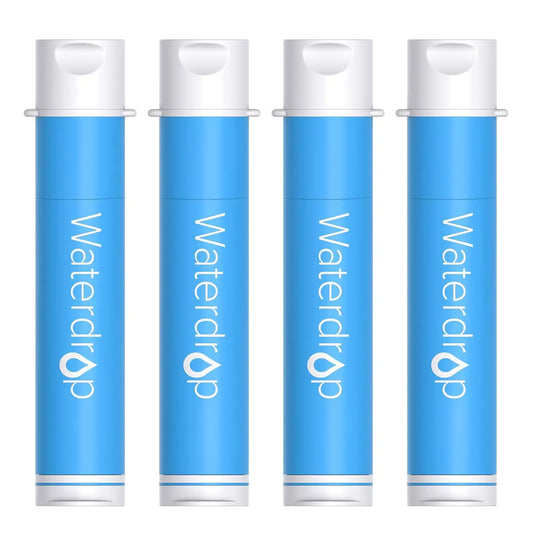 Waterdrop Portable Water Filter Straw, Camping Water Filter | Survival Water Purifier, 0.1 Micron Filtration for Hiking, Travel & Emergency Preparedness, Survival Gear, 4 Pack