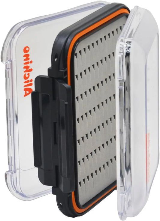 Small Fly Box for Fly Fishing, Grey Foam Insert, Waterproof