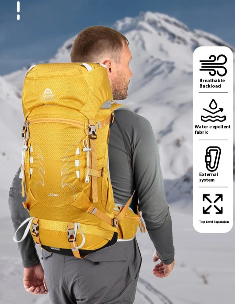 Aione Lightweight Outdoor Hiking Backpack 40L Large Capaci Travel Shoulder Bag Men Women Nylon Material Inner Frame Structure