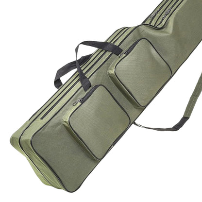 Fishing Pole Storage Bag 150cm Folding Rod Carry Case Waterproof Oxford Large Capacity for Men Family Travel Gifts