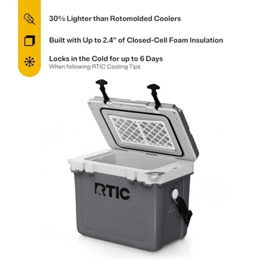 Ultra-Light Hard Cooler for Beach, Camping, Picnic, Fishing, Boat, Barbecue Insulated Portable Ice Chest Box, Rotomolded Altern