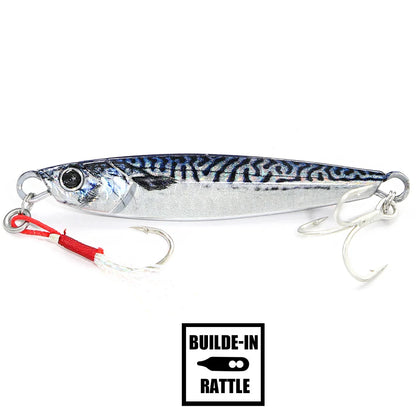 B&U Rattle Jig Sea Fishing Lures Metal Jig 40g 60g 80g Long Casting Spinning Artificial Bait with Hook Spoon Tackle