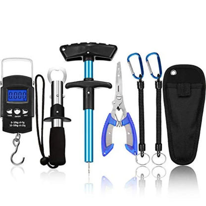 Fishs Hook Remover Tools Kit Include 1 Pcs Handheld Digital Fish Scale and Fishing Hook Remover Tool and Fish Lip Gripper and F