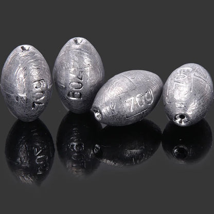 5pcs 2g-30g Fishing Weight Sinker Fishing Olive Shape Rig Sinkers Fishing Weights Split Shot Sink Fishing Tackle Tool Accessory