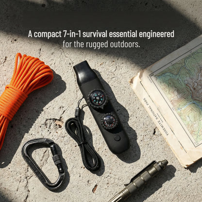 Emergency Survival Safety Whistle，Whistle for Kids with Lanyard,Compass,Thermometer,Ideal for Kayaking, Boating, Hiking, Camping