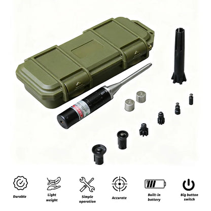 Green Red Laser Aiming Kit, For Rifle Pistol Universal Caliber - Equipped with 6 Paddle Switches and Flashing Mode Function