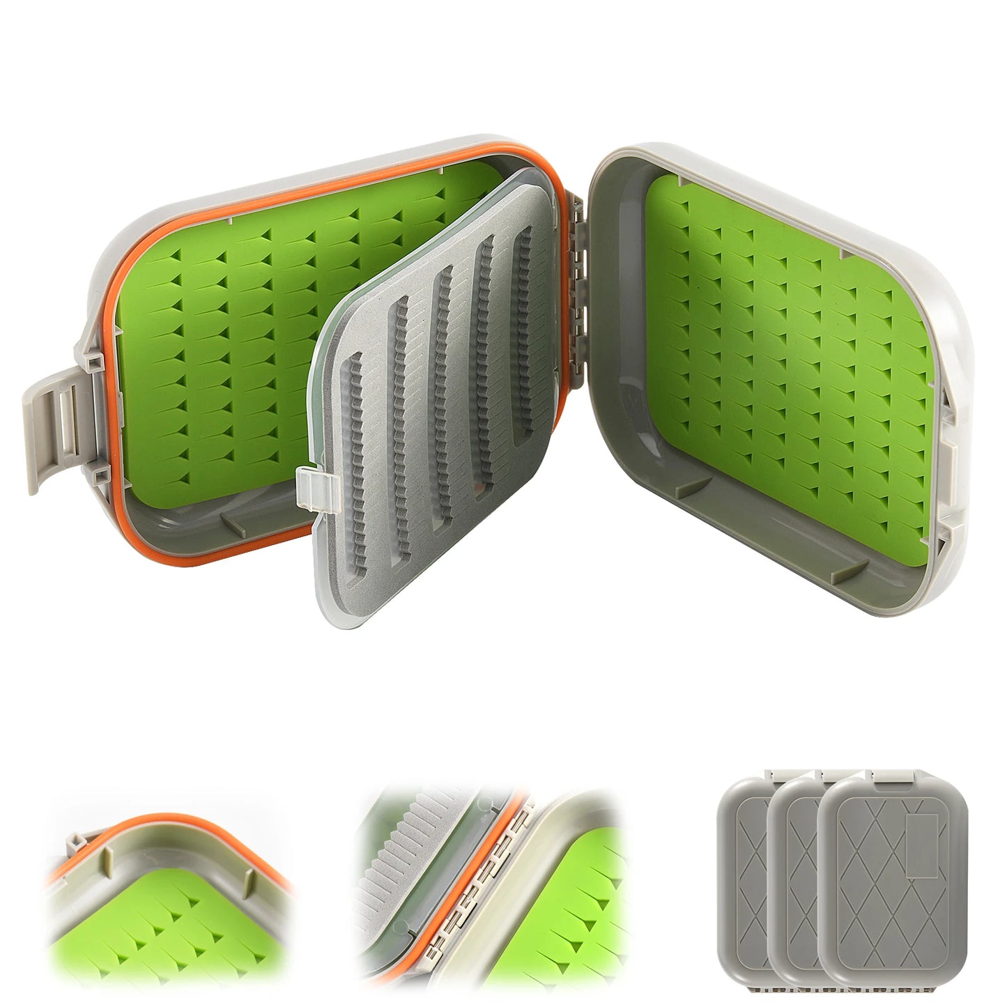 Goture Waterproof Fly Fishing Lure Bait Trout Flies Storage Box Case Container Fish Lure Bait Portable Fly Fishing Box