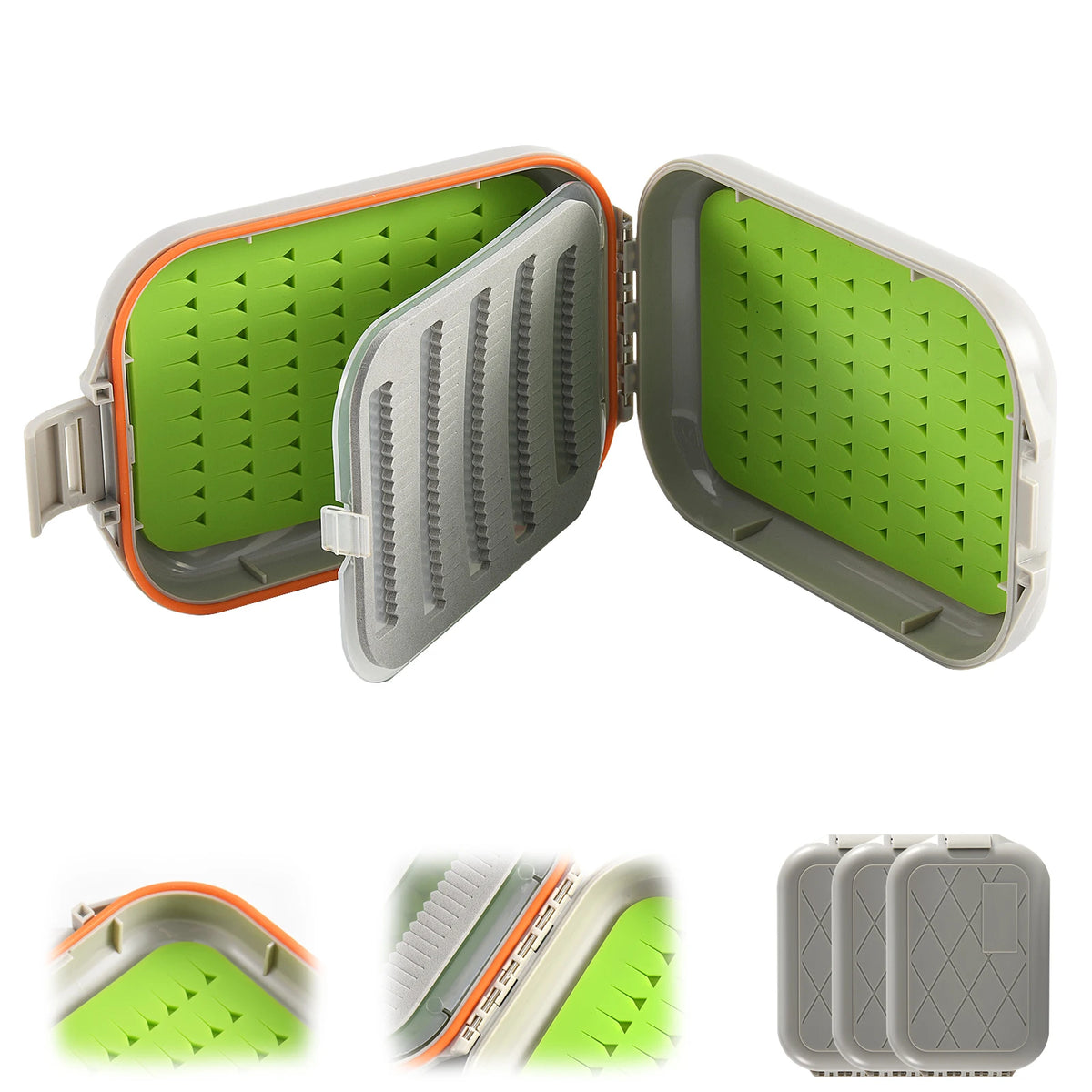 Goture Waterproof Fly Fishing Lure Bait Trout Flies Storage Box Case Container Fish Lure Bait Portable Fly Fishing Box