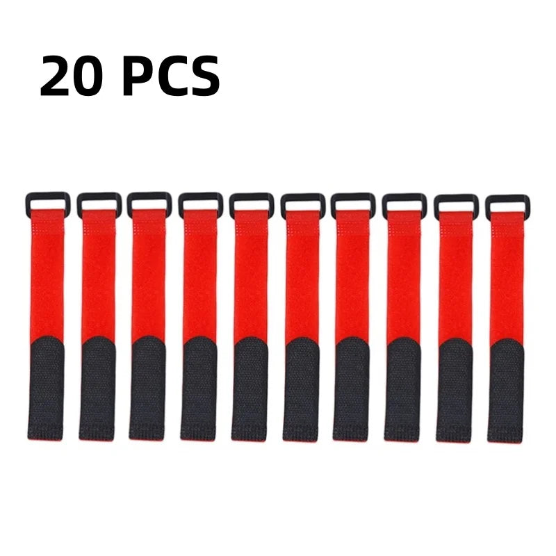 10pcs Fishing Rod Tie Holder Strap Suspender Fastener Hook Loop Ties Belt Fishing Rod Strapping Wrap Band Outdoor Fish Tool