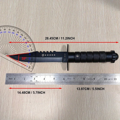 Outdoor Tactical Survival Knife - High Hardness Stainless Steel Fixed Blade with Sheath, Ergonomic Non-Slip Handle for Camping,