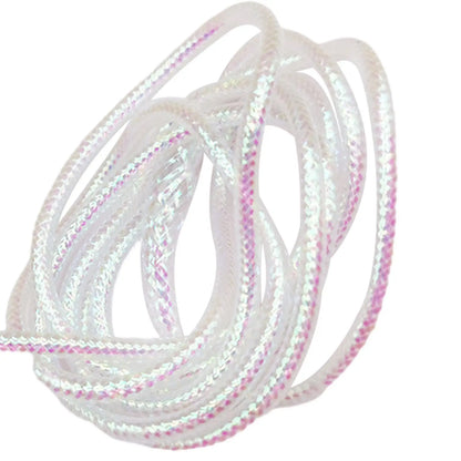 Round Pearl Mylar Braided Tubing Nylon Fly Tying Tool Fishing Materials Mesh for Freshwater Streamers 2mm 4mm 6mm