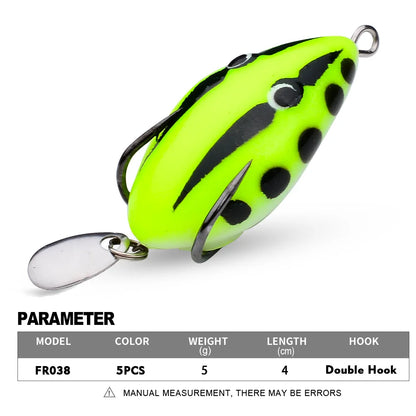 5g simulated luya fake bait black fish soft bait, mini thunder frog luya bait 4cm modified thunder frog bait fishing gear wholesale