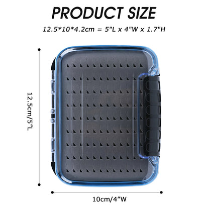 Goture Waterproof Fly Fishing Lure Bait Trout Flies Storage Box Case Container Fish Lure Bait Portable Fly Fishing Box