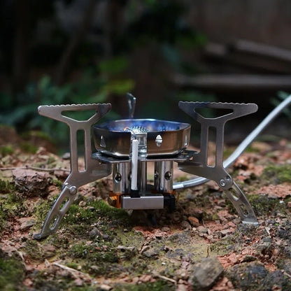 5800W Mini Gas Stove Outdoor Folding Tourist Burner Portable Furnace Picnic Cooking Camping Supplies