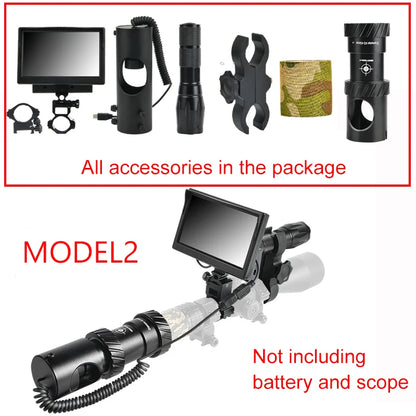 Night Vision Riflescope Hunting Scopes Optics Sight Tactical 850nm Infrared LED IR Waterproof Night Vision Hunting Camera