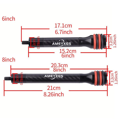 Archery 6/8/10/12 Inch Balance Bar Shock Absorber Rod CNC Stabilizer Carbon for Bow Hunting Shooting Bow Stabilizer Accessories