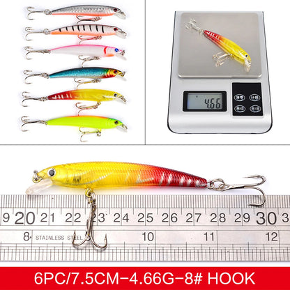 43Piece Fishing Lures Kit for Saltwater and Freshwater Fishing Gear Gifts for Men Soft Hard Fishing Lures Baits Set with Hooks