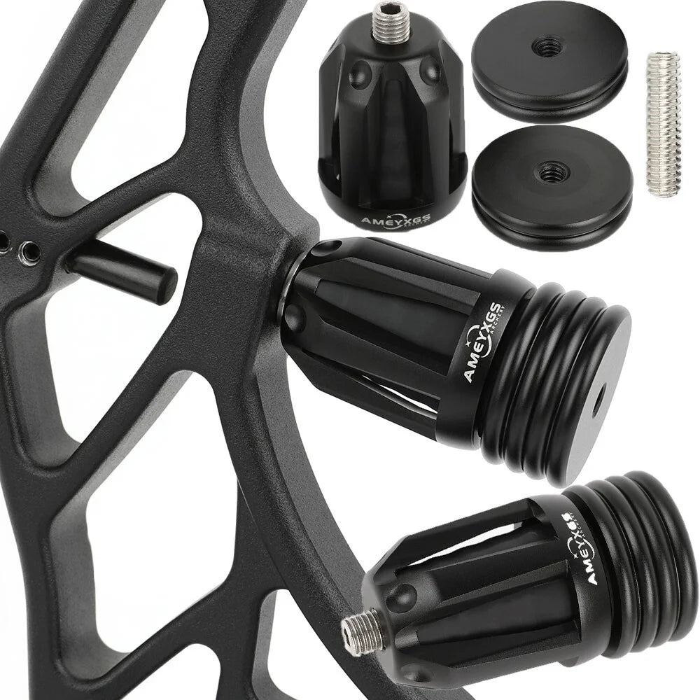 Bow Stabilizer Damper Silencer Compound Bow Riser Shock Absorber Archery Hunting Target Practice Shooting Aluminum Alloy