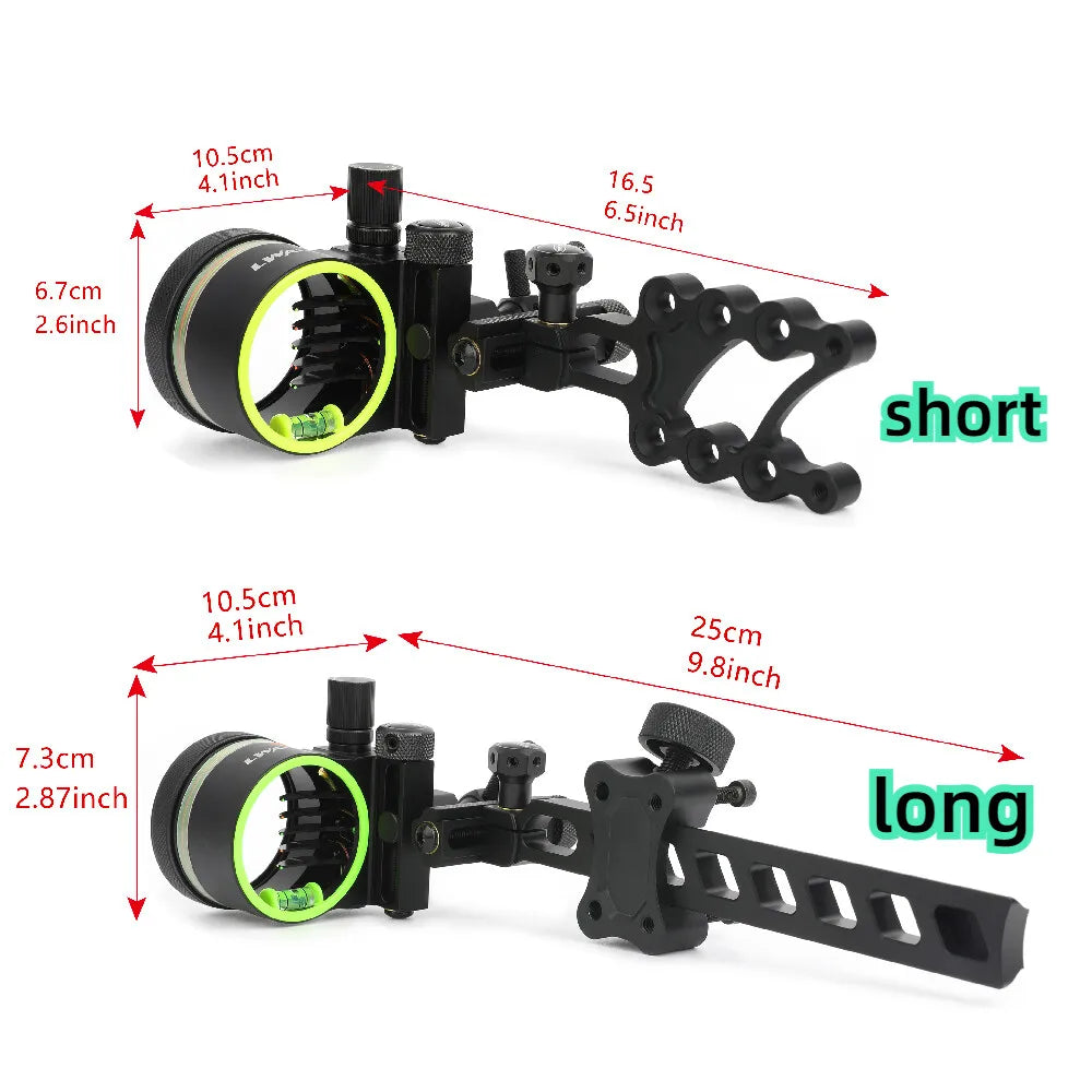 Archery M2 Alloy Five Pin Bow Sight Adjustable Fiber Optic Hunting Shooting RH Target for Compound Bow Accessories