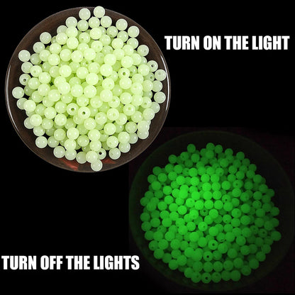 100pc/bag Fishing Floats Beads Luminous Light Glowing Balls Bass Fishing Baits
