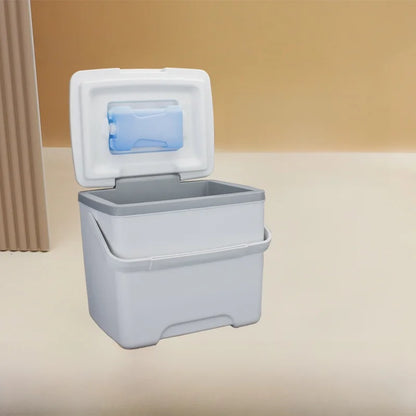 Portable PU Thermal Insulation Box Refrigerator 24L with Pull Rod for Outdoor Camping Fishing Stall Selling Wheel Mobile Ice Box