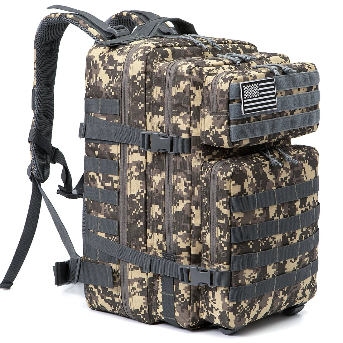 45L Tactical Fishing Backpack Large 3 Day Outdoor Rucksack Hiking Camping Hunting Gear Bag Travel Pack for Outdoor Sport