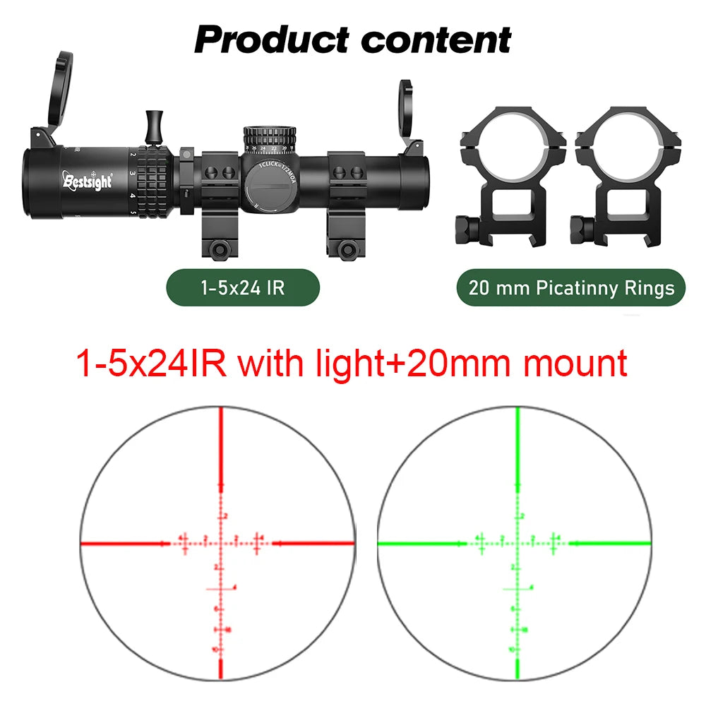 1-5x24 SFP LPVO Hunting Scope Tactical Optics Scope Hunting Sight Number Reticle Hunting