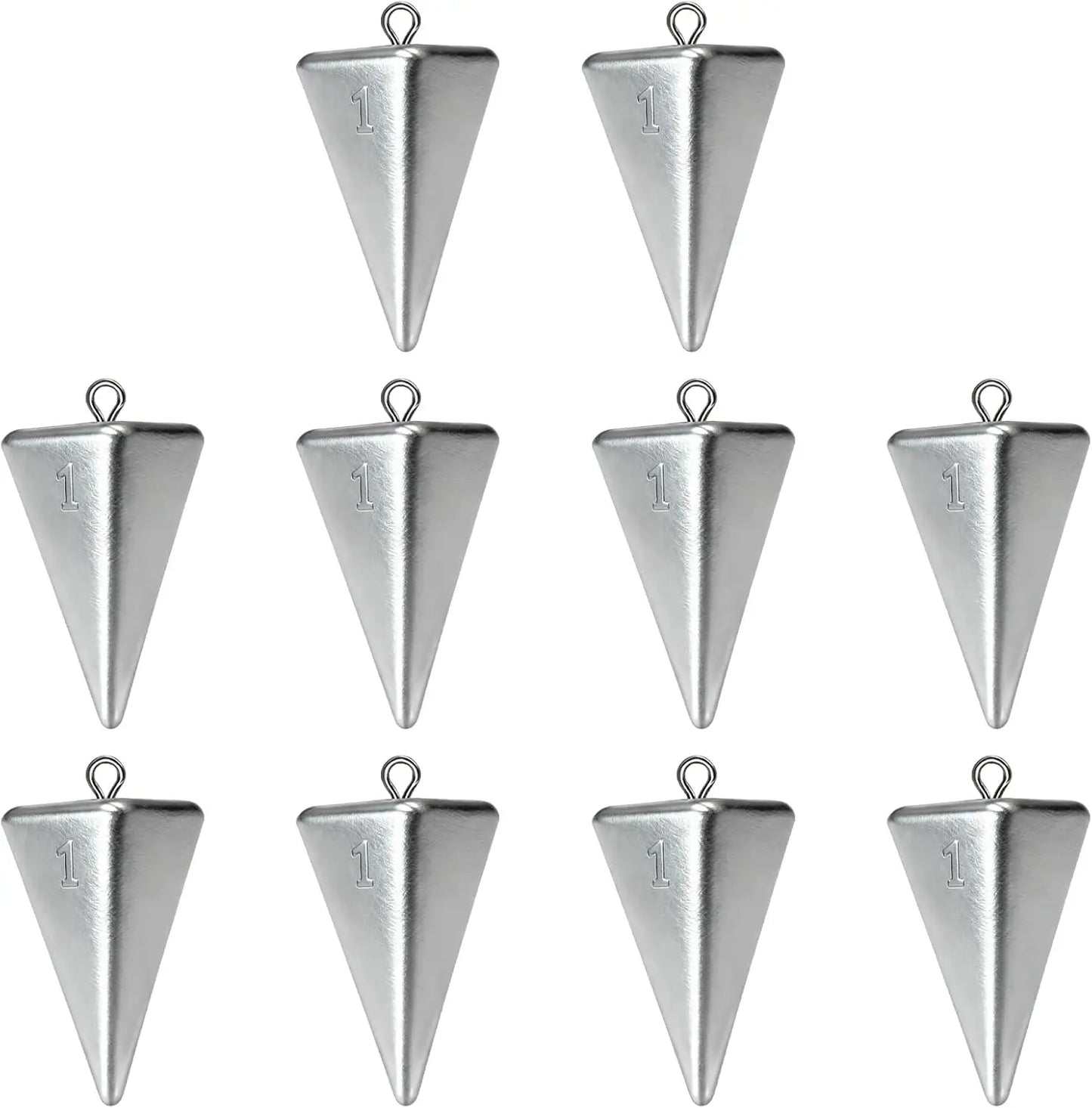 Fishing Weights Pyramid Sinkers Kit 1oz 2oz 3oz 4oz for Ocean Saltwater Surf Fishing Gear Tackle