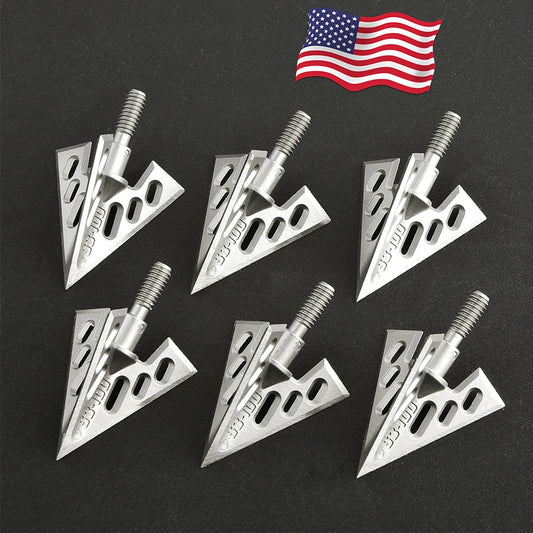 6pcs Arrowheads Aluminium Alloy Universal Thread Hunting Broadheads Archery Arrow DIY Arrow Points Bow Shooting Target Tips