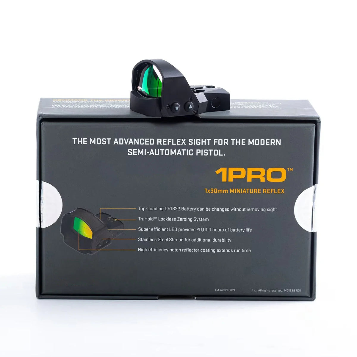 Original R1 PRO 1x30mm 3 MOA Red Dot Sight Airsoft Riflescope Hunting Scope Zero Distortion Reflex Sights Fit 20mm Rail P320