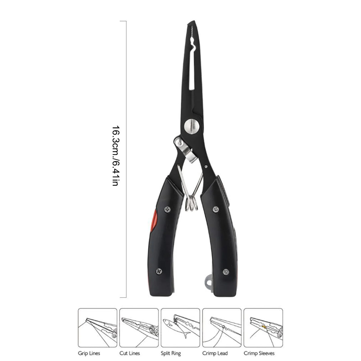 Fishing Pliers Muti-Function Fishing Hook Remover Tool Stainless Steel Fishing Line Cutters Fishing Multitool With Sheath And