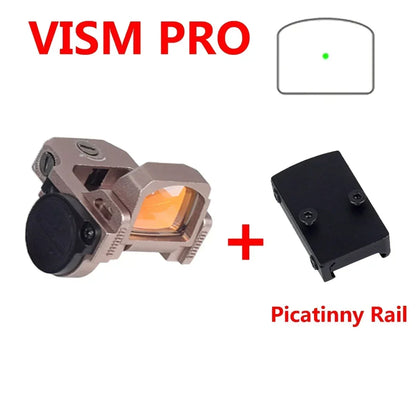 Tactical VISM PRO Flip Up Red Dot Sight Hot 20mm Rail Riflescope Collimator Sight RM Scope With GLK Rear Sight Mount