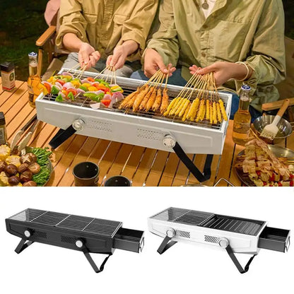 Folding Camping BBQ Grill Charcoal Barbecue Grills Portable Wood Stove Picnic Wood Burning Charcoal Grill Burner For Camping