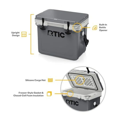 Ultra-Light Hard Cooler for Beach, Camping, Picnic, Fishing, Boat, Barbecue Insulated Portable Ice Chest Box, Rotomolded Altern