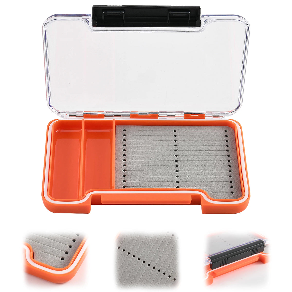 Goture Waterproof Fly Fishing Lure Bait Trout Flies Storage Box Case Container Fish Lure Bait Portable Fly Fishing Box