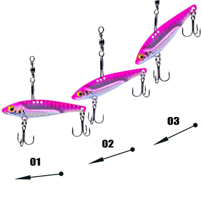 Laser vibration tease VIB Luya bait, freshwater sea fishing simulation bait, tapered profile, high reflection, fine workmanship bait body