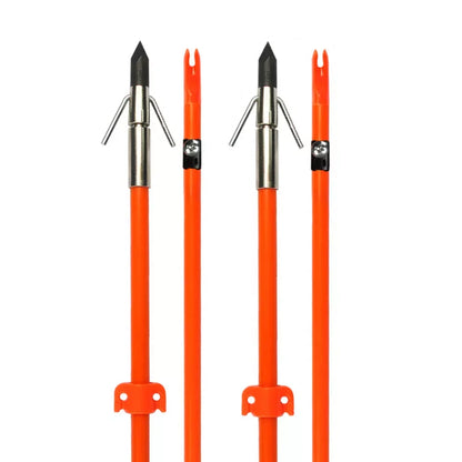 3/6/12Pcs Bowfishing Arrows Fiberglass Solid Arrows with Fish Hunting Broadhead