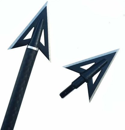 12PCS Archery Arrowheads 2 Blades Metal 100Grain Broadheads Hunting Tips Target Shooting