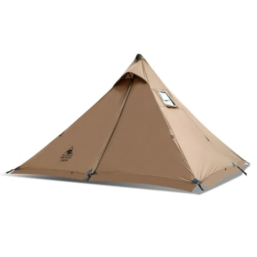 Trail Teepee Tent, Waterproof Windproof Hot Tent with Stove Jack, 2 Person Tent for Camping, Hiking, Bushcraft, Bikepacking, Tra